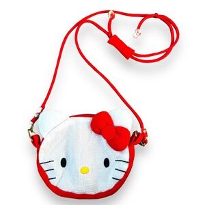 Vintage Hello Kitty Sanrio Japan 2005 Mini Bag Y2k Change Purse Soft Fabric